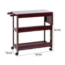 Brown Rectangular Kitchen Cart with Folding Wooden Frame and 2-Open Shelves by The Urban Port 23 Brown Rectangular Kitchen Cart with Folding Wooden Frame and 2-Open Shelves by The Urban Port -The Urban Port Sales brown the urban port kitchen carts upt 266389 76 1000