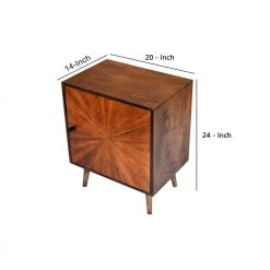 Modern 0-Drawer Brown Wooden Nightstand with 1-Door 20 in. L x 13.75 in. W x 24 in. H by The Urban Port -The Urban Port Sales brown the urban port nightstands upt 231466 44 1000