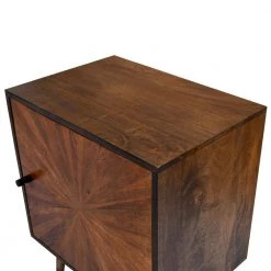 Modern 0-Drawer Brown Wooden Nightstand with 1-Door 20 in. L x 13.75 in. W x 24 in. H by The Urban Port -The Urban Port Sales brown the urban port nightstands upt 231466 4f 1000