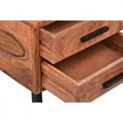 22 in. Acacia Wood 2-Drawers Walnut Brown and Open Cubby Nightstand and Bedside Table 17 in. L x 17 in. W x 22 in. H by The Urban Port -The Urban Port Sales brown the urban port nightstands upt 272520 1f 1000