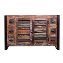 Brown Plank Style Reclaimed Wood 6-Drawer Sideboard Storage Cabinet with 2-Doors by The Urban Port -The Urban Port Sales brown the urban port sideboards buffet tables upt 238089 c3 1000