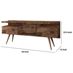 63 in. Wooden Brown Entertainment TV Media Stand with 4-Open Compartments Fits TV's up to 60 in. by The Urban Port -The Urban Port Sales brown the urban port tv stands upt 225279 44 1000