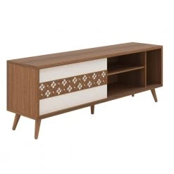 63 in. Door Wooden Brown Entertainment TV Stand with 3-Open Compartments Fits TV's up to 60 in. by The Urban Port -The Urban Port Sales brown the urban port tv stands upt 225280 31 1000