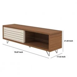 71 in. Door Wooden Brown Entertainment TV Stand with 2-Open Compartments Fits up to 70 in. by The Urban Port -The Urban Port Sales brown the urban port tv stands upt 225281 44 1000