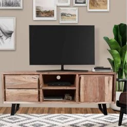 57 in. Brown 2-Drawer Wooden TV media Cabinet with 1-Door and Live Edge Design Fits TV's up to 55 in. by The Urban Port 17 57 in. Brown 2-Drawer Wooden TV media Cabinet with 1-Door and Live Edge Design Fits TV's up to 55 in. by The Urban Port -The Urban Port Sales brown the urban port tv stands upt 237992 31 1000