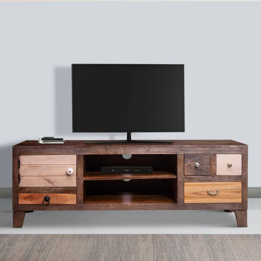 17.22 in. Brown 4-Drawer Media Console Cabinet with 1 Door and 2 Open Compartments by The Urban Port 11 17.22 in. Brown 4-Drawer Media Console Cabinet with 1 Door and 2 Open Compartments by The Urban Port - Image 11