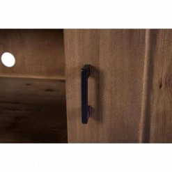 Clive 60 in. Natural Brown Reclaimed Wood Rectangle Farmhouse TV Stand Media Console with 2 Doors and Metal Legs by The Urban Port -The Urban Port Sales brown the urban port tv stands upt 273092 1f 1000