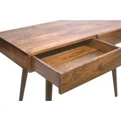 Brown Mango Wood Writing Desk with 2-Drawers and Tapered Legs by The Urban Port -The Urban Port Sales brown the urban port writing desks upt 186126 1f 1000