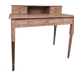 23.5 in. H W Rectangular Walnut Brown 5-Drawer Wooden Home Office Study Writing Desk with Detachable Legs by The Urban Port -The Urban Port Sales brown the urban port writing desks upt 236580 4f 1000