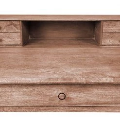 23.5 in. H W Rectangular Walnut Brown 5-Drawer Wooden Home Office Study Writing Desk with Detachable Legs by The Urban Port -The Urban Port Sales brown the urban port writing desks upt 236580 77 1000