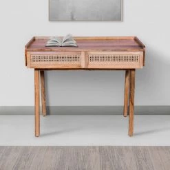 39 in. W Oak Brown Wooden Farmhouse Writing Desk with 2 Drawers and Wooden Frame by The Urban Port 25 39 in. W Oak Brown Wooden Farmhouse Writing Desk with 2 Drawers and Wooden Frame by The Urban Port -The Urban Port Sales brown the urban port writing desks upt 263594 31 1000
