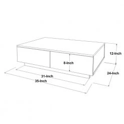 23.6 in. Charcoal and Gray Modern Rectangular Particle Board Plinth Base Coffee Table with Storage by The Urban Port -The Urban Port Sales charcoal and gray the urban port coffee tables upt 272742 1f 1000