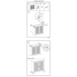 Industrial Dark Brown Storage Cabinet with 2-Mesh Design Doors and Wooden Frame by The Urban Port -The Urban Port Sales dark brown the urban port accent cabinets upt 263257 d4 1000