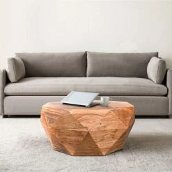 Diamond 34 in. Dark Brown Medium Round Wood Coffee Table with Smooth Top by The Urban Port -The Urban Port Sales dark brown the urban port coffee tables upt 196015 31 1000