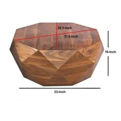 Diamond 34 in. Dark Brown Medium Round Wood Coffee Table with Smooth Top by The Urban Port -The Urban Port Sales dark brown the urban port coffee tables upt 196015 44 1000