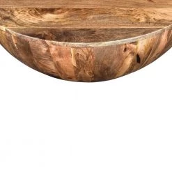 Dark Brown Mango Wood Coffee Table In Round Shape by The Urban Port -The Urban Port Sales dark brown the urban port coffee tables upt 32180 1f 1000