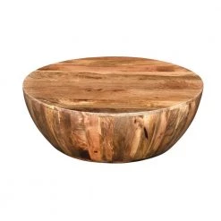 Dark Brown Mango Wood Coffee Table In Round Shape by The Urban Port -The Urban Port Sales dark brown the urban port coffee tables upt 32180 c3 1000