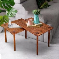 33.5 in. W Dark Brown Solid Wood End Table with Pull Out Extension and Grain Details by The Urban Port -The Urban Port Sales dark brown the urban port end side tables upt 238068 31 1000