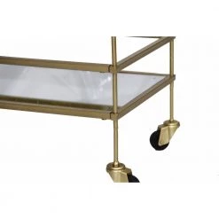Gold Bar Wine Tea Serving Cart With 2-Tempered Glass Shelves by The Urban Port -The Urban Port Sales gold the urban port bar carts upt 71700 1f 1000