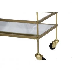 Gold Bar Wine Tea Serving Cart With 2-Tempered Glass Shelves by The Urban Port -The Urban Port Sales gold the urban port bar carts upt 71700 4f 1000