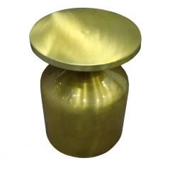 19 in. W Gold Metal Frame End Table with Round Top and Bottle Shape Base by The Urban Port -The Urban Port Sales gold the urban port end side tables upt 247181 c3 1000