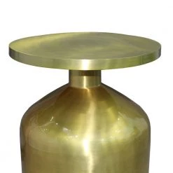 19 in. W Gold Metal Frame End Table with Round Top and Bottle Shape Base by The Urban Port -The Urban Port Sales gold the urban port end side tables upt 247181 fa 1000