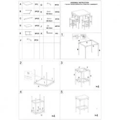 5-Piece Square Gray and Black Wood Top Counter Height Dining Table and Stool Set (Seats 4) by The Urban Port -The Urban Port Sales gray and black the urban port dining room sets upt 238485 1d 1000