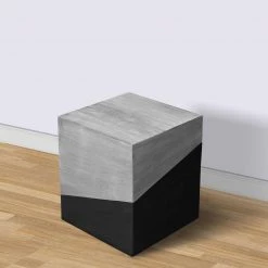 Industrial 15 in. Gray and Black Wooden Frame End Table with Square Top by The Urban Port -The Urban Port Sales gray and black the urban port end side tables upt 263779 fa 1000