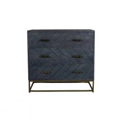 3-Drawer Gray Mango Wood Storage Chest with Tubular Metal Base 15.7 in. L x 31.5 in. W x 30 in. H by The Urban Port -The Urban Port Sales gray and bronze the urban port chest of drawers upt 237995 c3 1000
