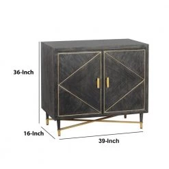 Rustic Style Gray and Gold Mango Wood Cabinet with Dual Door Storage by The Urban Port -The Urban Port Sales gray and gold the urban port accent cabinets upt 195274 66 1000