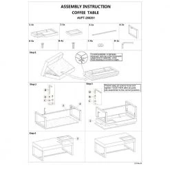 23 in. L Gray and Black Rectangular Wooden Coffee Table with Hidden Storage and Metal Sled Base by The Urban Port -The Urban Port Sales gray the urban port coffee tables upt 266261 d4 1000