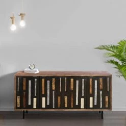 Grayish Brown Mango Wood Sideboard Buffet with 4-Doors and Multi Tone Molded Trim by The Urban Port -The Urban Port Sales grayish brown the urban port sideboards buffet tables upt 263776 76 1000