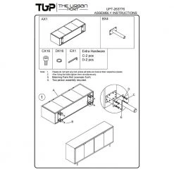 Grayish Brown Mango Wood Sideboard Buffet with 4-Doors and Multi Tone Molded Trim by The Urban Port -The Urban Port Sales grayish brown the urban port sideboards buffet tables upt 263776 d4 1000