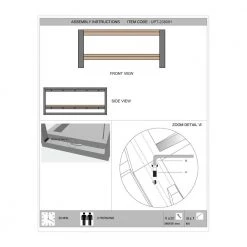 39 .5 in. Multicolor Rectangle Rustic Wooden Coffee Table with Planked Bottom Shelf by The Urban Port -The Urban Port Sales multicolor the urban port coffee tables upt 238091 1d 1000