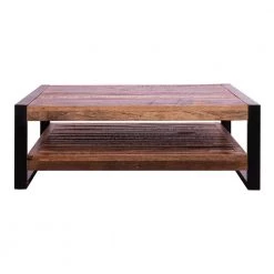 39 .5 in. Multicolor Rectangle Rustic Wooden Coffee Table with Planked Bottom Shelf by The Urban Port -The Urban Port Sales multicolor the urban port coffee tables upt 238091 c3 1000