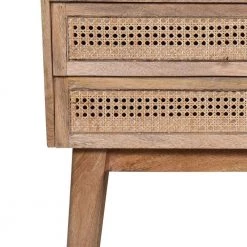 12 in. Natural Brown 30 in. Rectangular Mango Wood Console Table with 2-Drawer and Cane Rattan Panels by The Urban Port -The Urban Port Sales natural brown the urban port console tables upt 272542 66 1000