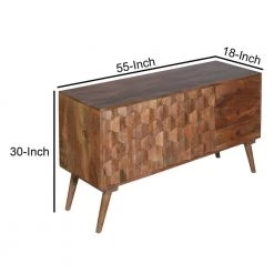 Ero 55 in. Natural Brown Mango Wood 2-Honeycomb Inlaid Doors Sideboard Buffet Cabinet by The Urban Port -The Urban Port Sales natural brown the urban port sideboards buffet tables upt 262391 76 1000