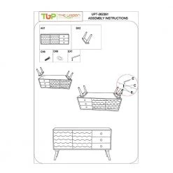 Ero 55 in. Natural Brown Mango Wood 2-Honeycomb Inlaid Doors Sideboard Buffet Cabinet by The Urban Port -The Urban Port Sales natural brown the urban port sideboards buffet tables upt 262391 d4 1000