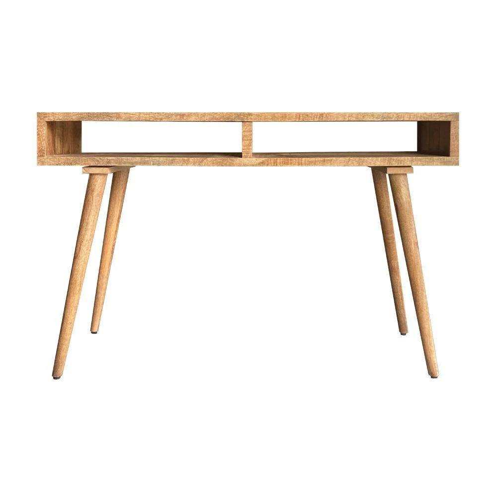 Farmhouse 48 in. x 30 in. Oak Brown Rectangle Solid Wood Console Table with Open Compartment by The Urban Port 4 Farmhouse 48 in. x 30 in. Oak Brown Rectangle Solid Wood Console Table with Open Compartment by The Urban Port - Image 4