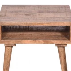 20 Inch W Oak Brown Farmhouse Wooden Square End Table with Open Compartment by The Urban Port -The Urban Port Sales oak brown the urban port end side tables upt 250803 44 1000