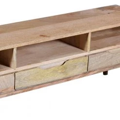 55 in. 3-Drawer Oak Brown Mango Wood TV media Cabinet with 3-Open Compartments Fits TV's up to 55 in. by The Urban Port -The Urban Port Sales oak brown the urban port tv stands upt 237998 1f 1000