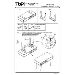 45 in. Rectangular Oak Brown Acacia Wood 1-Drawer Writing Desk by The Urban Port -The Urban Port Sales oak brown the urban port writing desks upt 242833 1d 1000