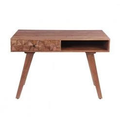 45 in. Rectangular Oak Brown Acacia Wood 1-Drawer Writing Desk by The Urban Port