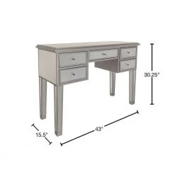 43 in. Gray Standard Rectangle Mirroed Console Table by The Urban Port 12 43 in. Gray Standard Rectangle Mirroed Console Table by The Urban Port -The Urban Port Sales silver and gray the urban port console tables upt 157133 40 1000