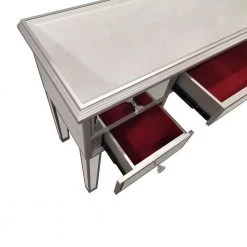 43 in. Gray Standard Rectangle Mirroed Console Table by The Urban Port 16 43 in. Gray Standard Rectangle Mirroed Console Table by The Urban Port -The Urban Port Sales silver and gray the urban port console tables upt 157133 44 1000