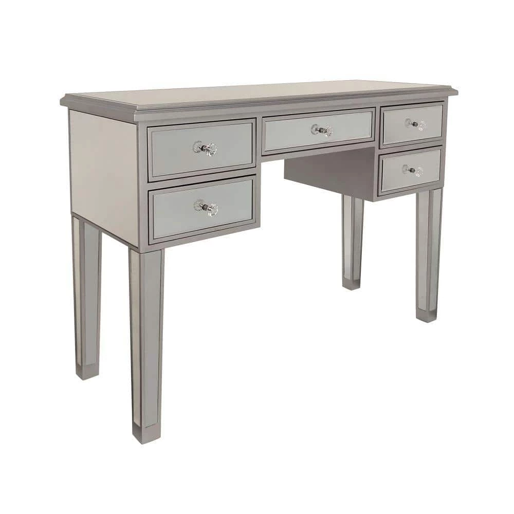 43 in. Gray Standard Rectangle Mirroed Console Table by The Urban Port 1 43 in. Gray Standard Rectangle Mirroed Console Table by The Urban Port
