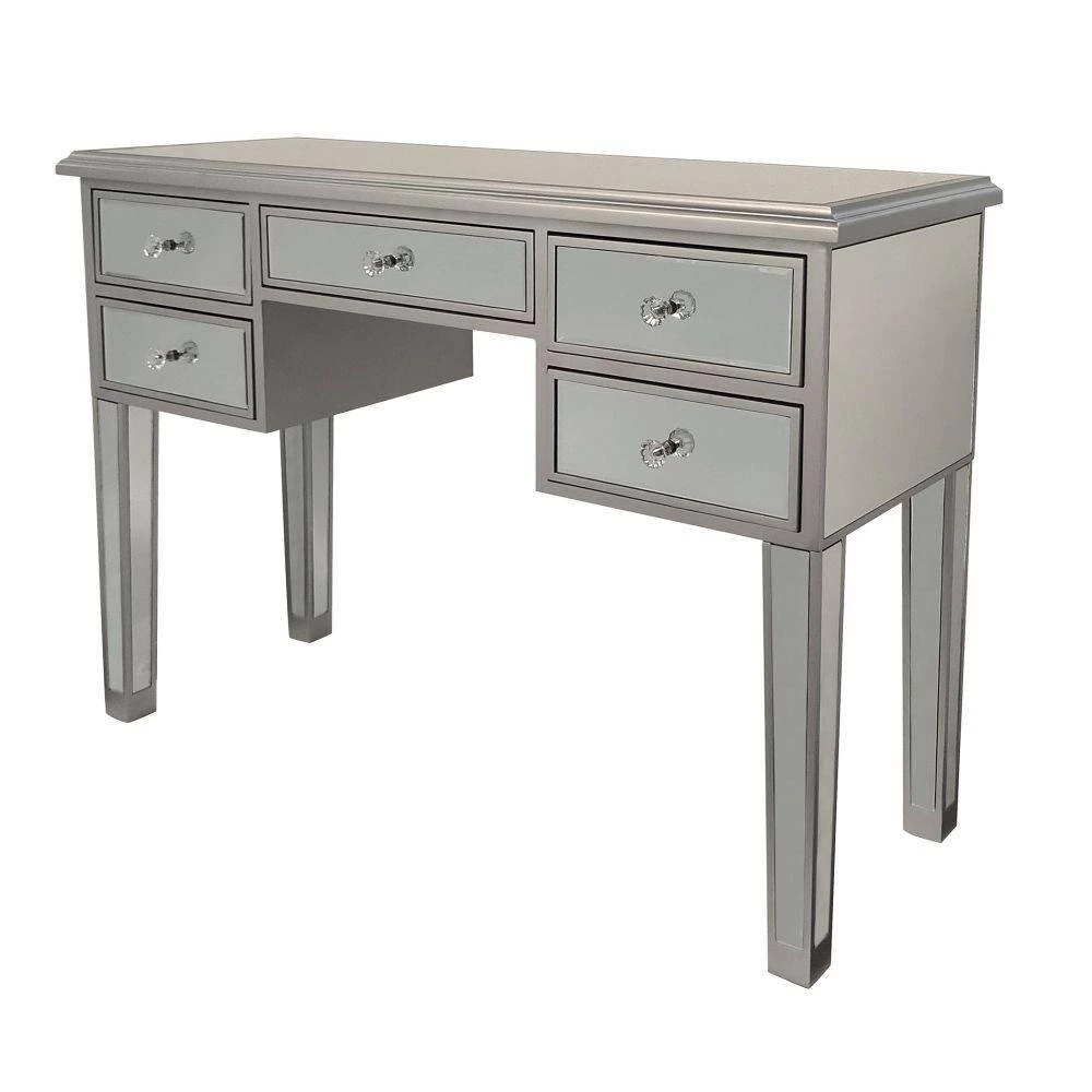 43 in. Gray Standard Rectangle Mirroed Console Table by The Urban Port 4 43 in. Gray Standard Rectangle Mirroed Console Table by The Urban Port - Image 4
