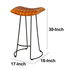 Industrial 30 in. Tan Brown and Black Barstool with Curved Leather Seat and Tubular Frame by The Urban Port -The Urban Port Sales tan brown and black the urban port bar stools upt 263270 44 1000