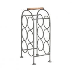 Industrial 6-Bottle Storage Gunmetal Gray Wine Rack Holder with Arched Iron Frame by The Urban Port -The Urban Port Sales the urban port wine racks upt 266372 4f 1000