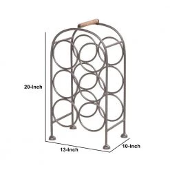 Industrial 6-Bottle Storage Gunmetal Gray Wine Rack Holder with Arched Iron Frame by The Urban Port -The Urban Port Sales the urban port wine racks upt 266372 76 1000